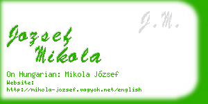 jozsef mikola business card